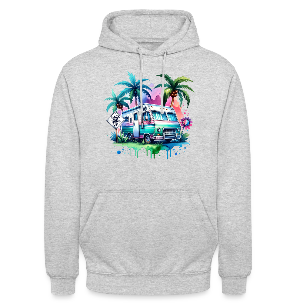 Wohnmobil unter Palmen | Unisex Hoodie - Hellgrau meliert