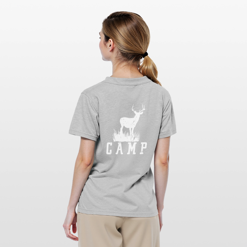 Camp | Frauen Polo Shirt - Grau meliert