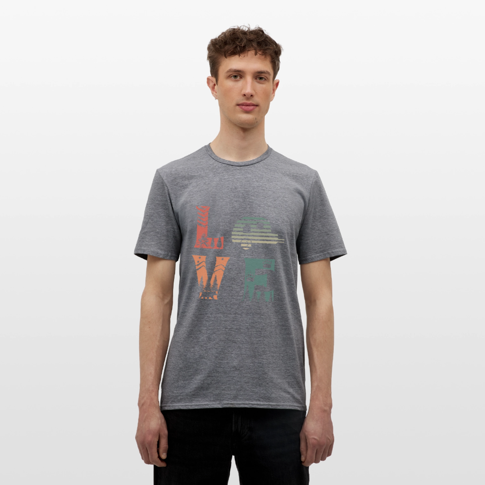 LOVE | Männer T-Shirt - Graphit meliert