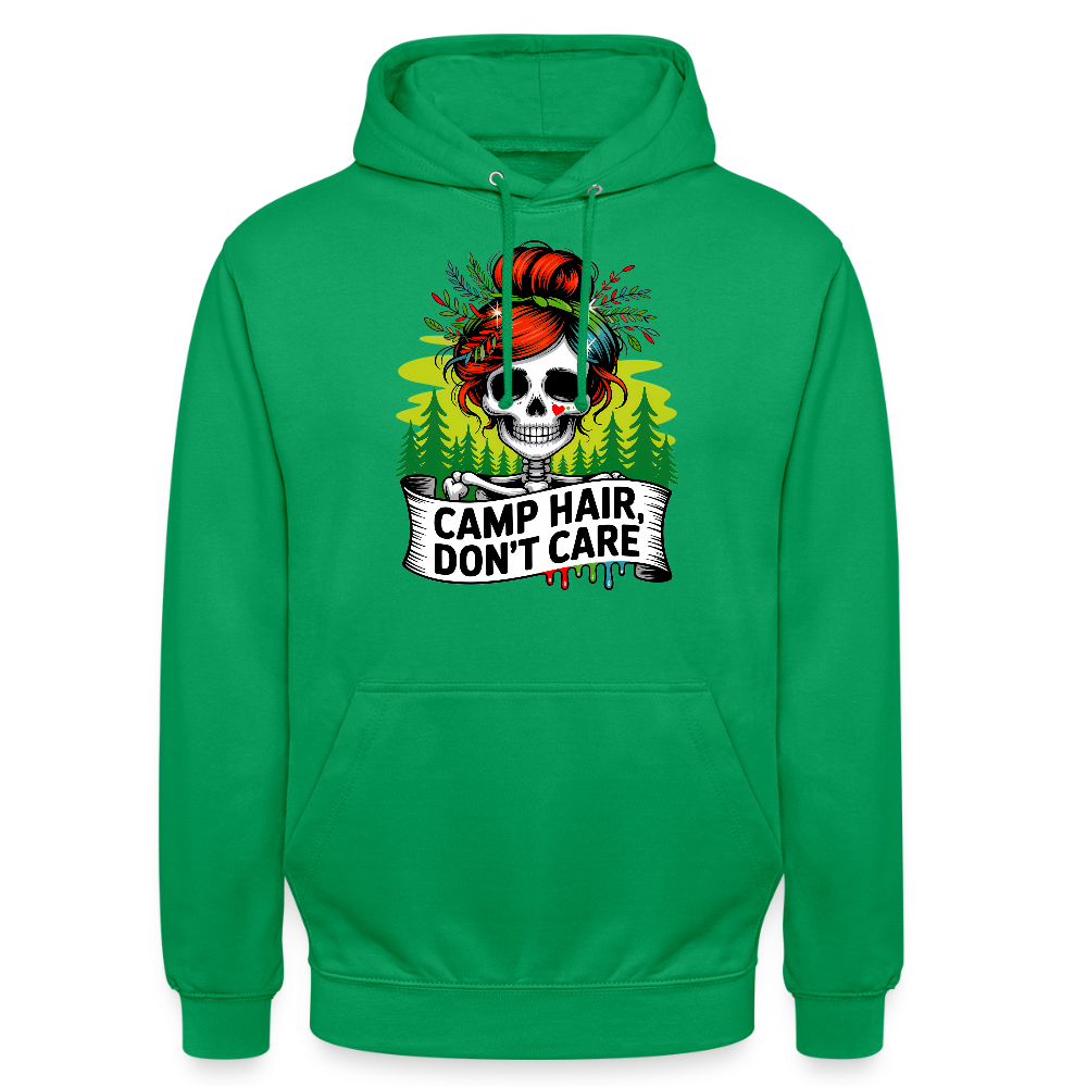 CAMP HAIR, DON´T CARE | Unisex Hoodie - Kelly Green