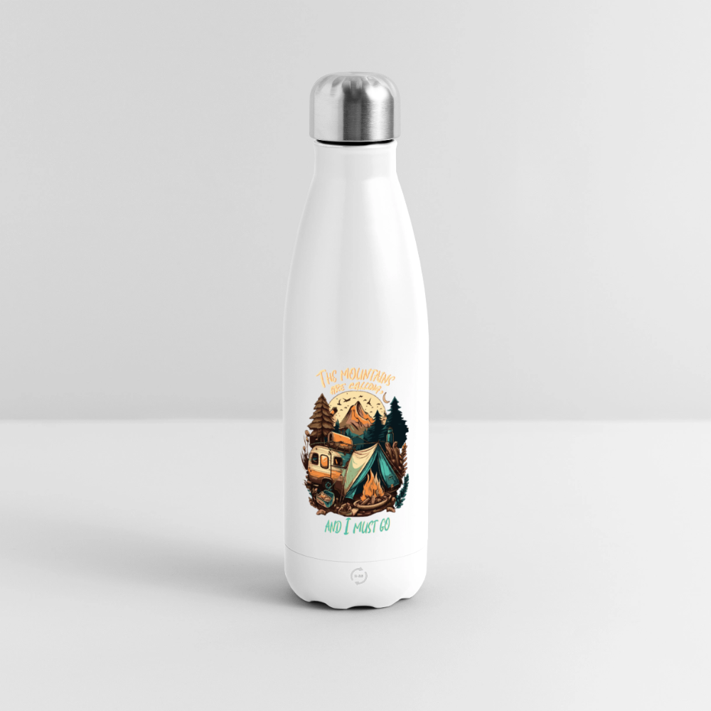 THE MOUNTAINS ARE CALLING | Thermosflasche 500 ml - Weiß