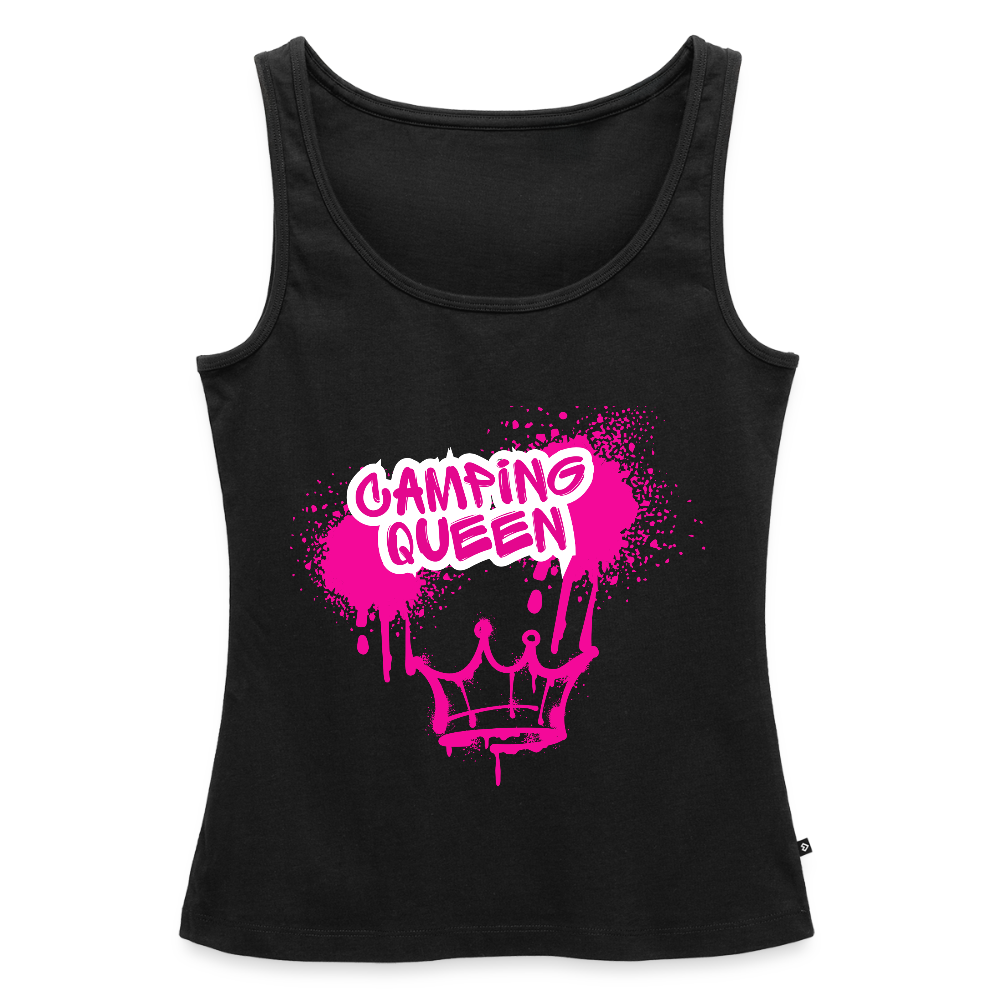CAMPING QUEEN | Frauen Premium Tank Top - Schwarz