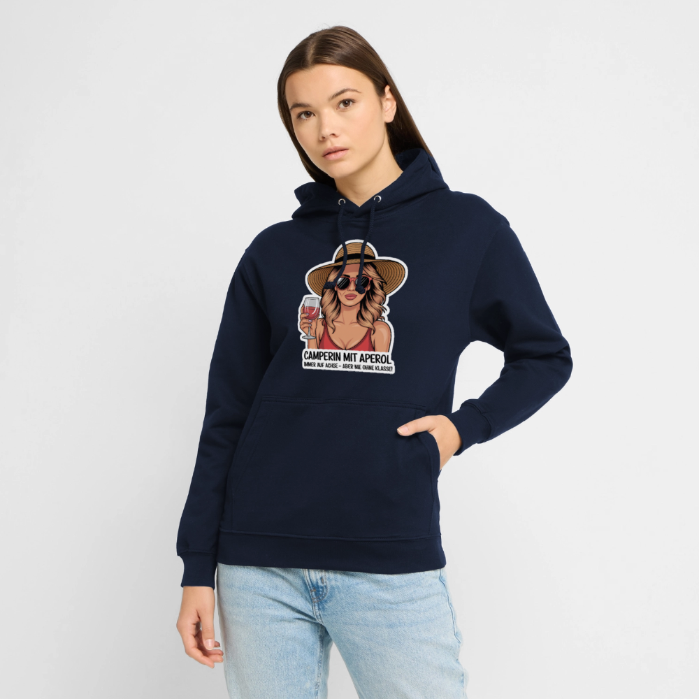 Camperin mit Aperol I Unisex Hoodie - Navy