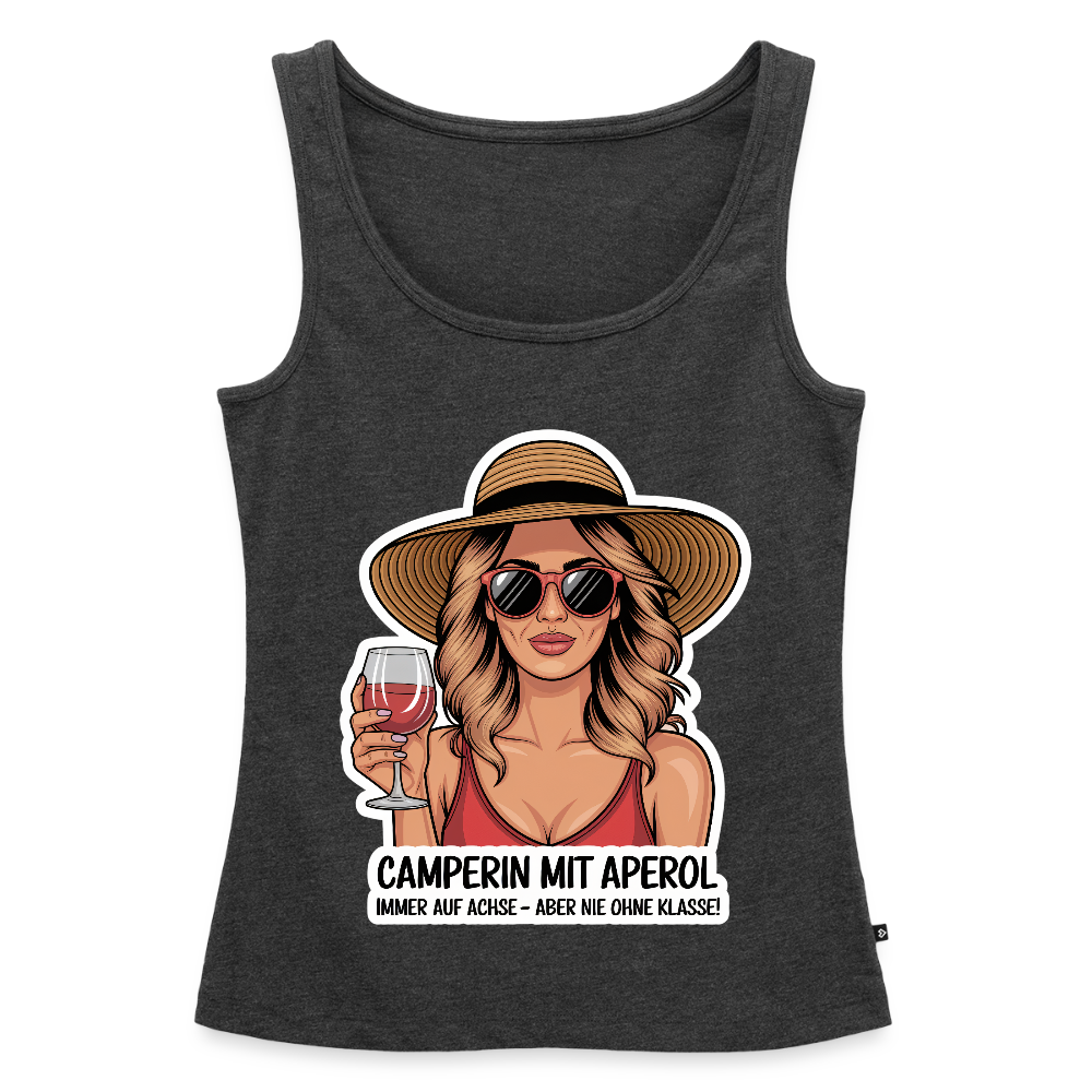 Camperin mit Aperol I Frauen Tank Top - Anthrazit meliert