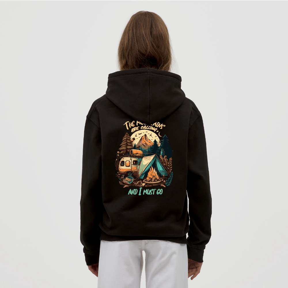 THE MOUNTAINS ARE CALLING | Unisex Hoodie - Schwarz