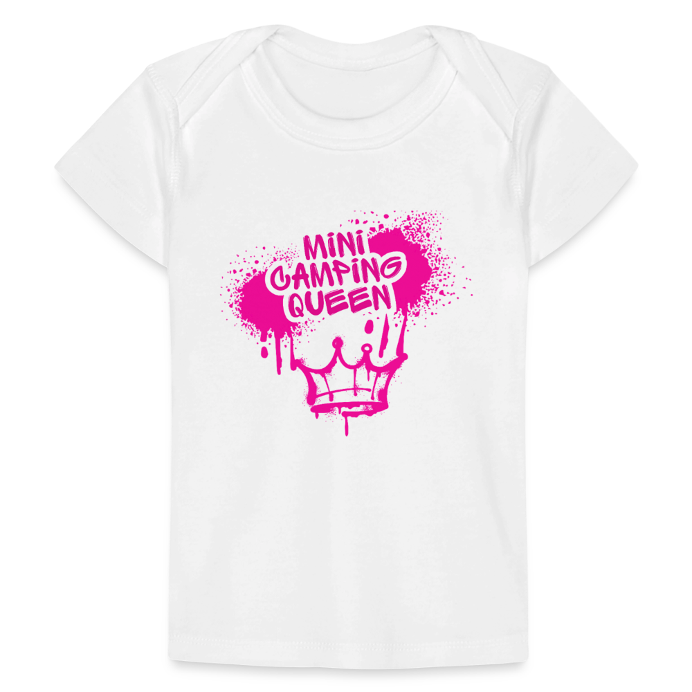 MINI CAMPING QUEEN | Baby Bio-T-Shirt - Weiß