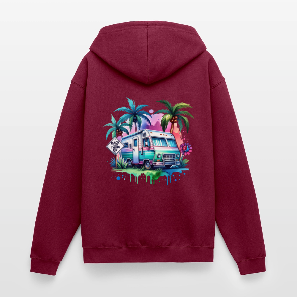 Wohnmobil unter Palmen | Unisex Kapuzenjacke - Bordeaux