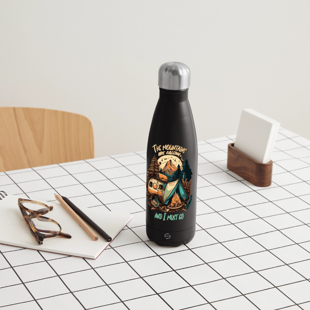 THE MOUNTAINS ARE CALLING | Thermosflasche 500 ml - Schwarz