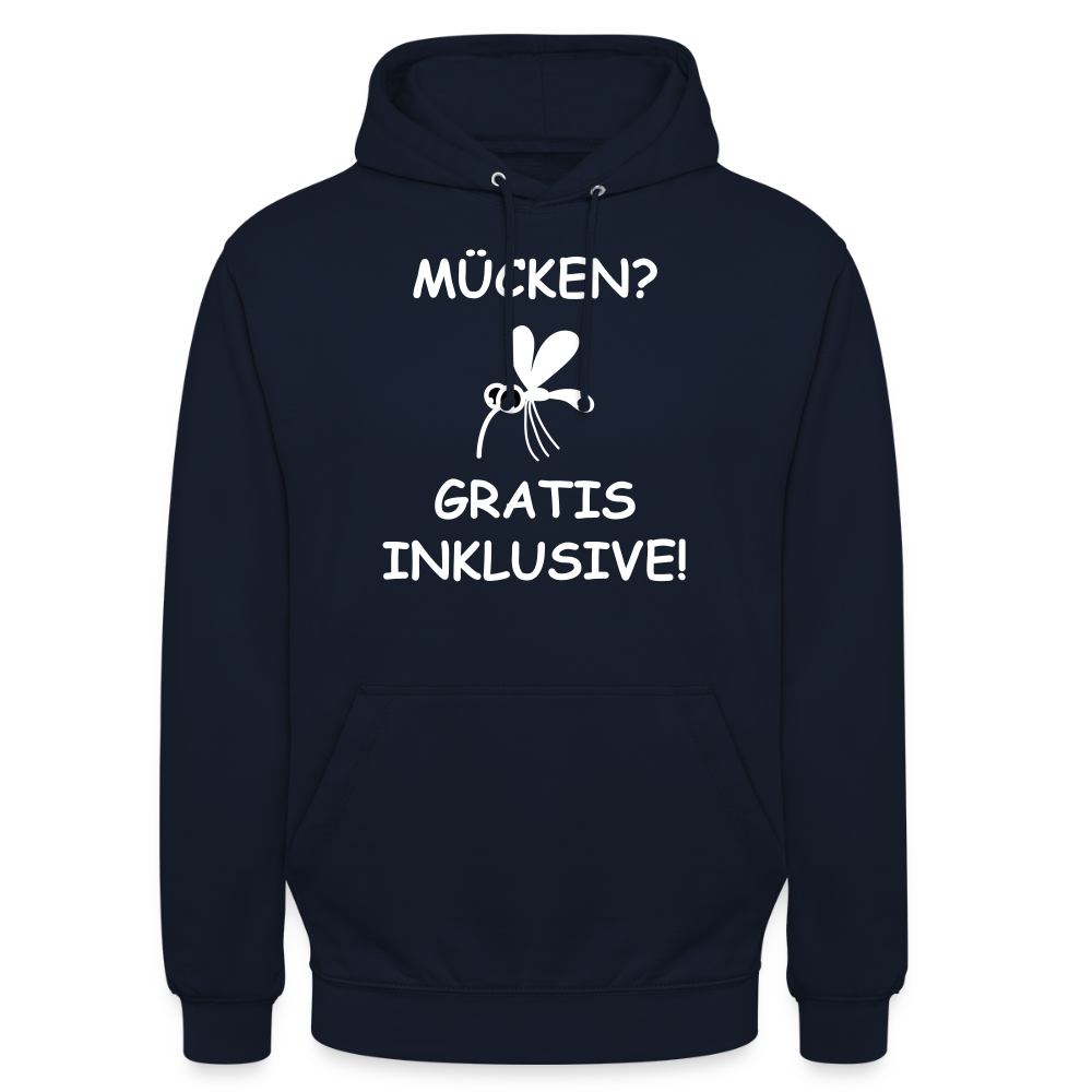 MÜCKEN? GRATIS INKLUSIVE! | Unisex Hoodie - Navy
