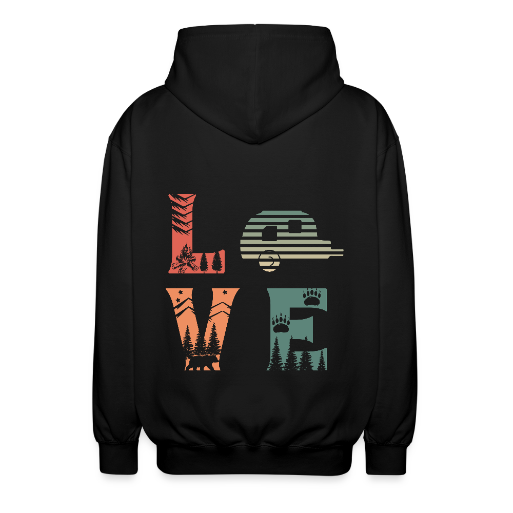 LOVE | Unisex Kapuzenjacke - Schwarz