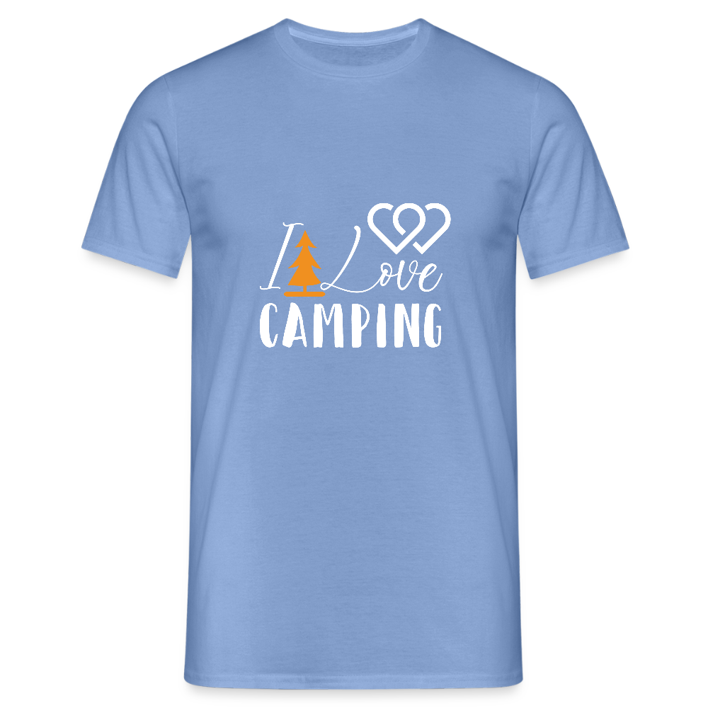 I LOVE CAMPING | Männer T-Shirt - Carolina Blue