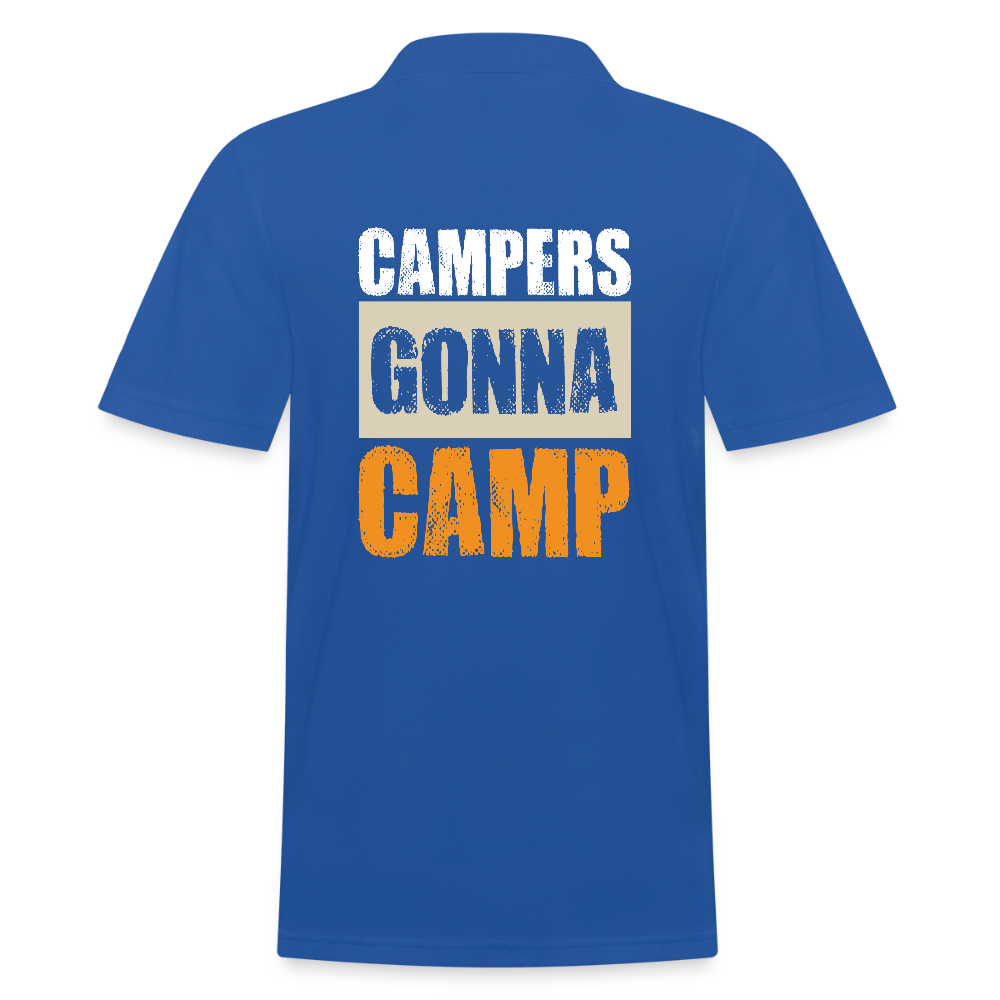 CAMPERS GONNA CAMP | Männer Poloshirt - Royalblau