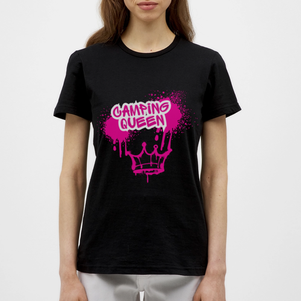 CAMPING QUEEN | Frauen T-Shirt - Schwarz