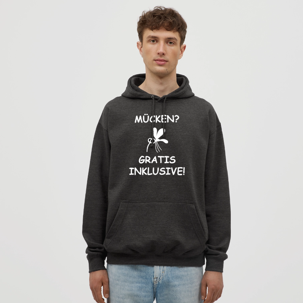 MÜCKEN? GRATIS INKLUSIVE! | Unisex Hoodie - Anthrazit