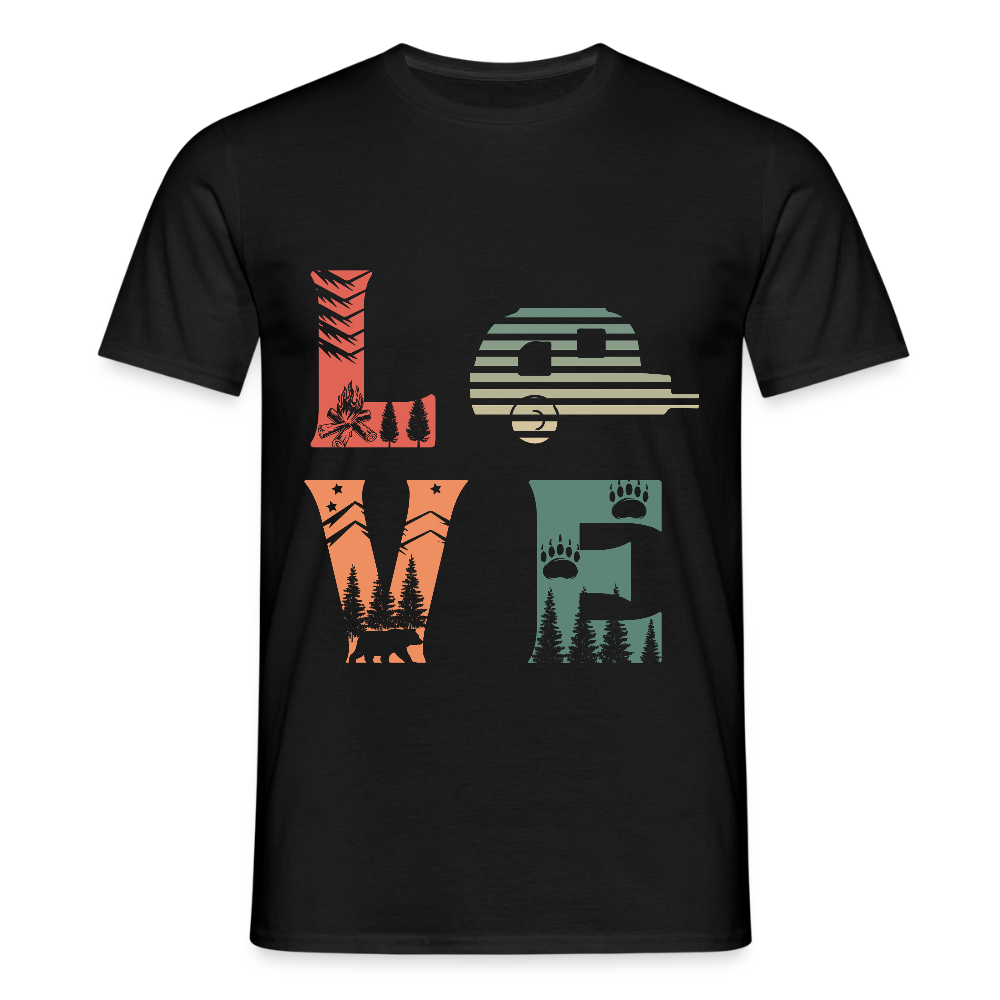 LOVE | Männer T-Shirt - Schwarz