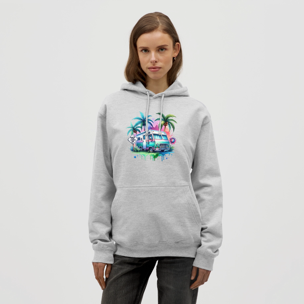 Wohnmobil unter Palmen | Unisex Hoodie - Hellgrau meliert