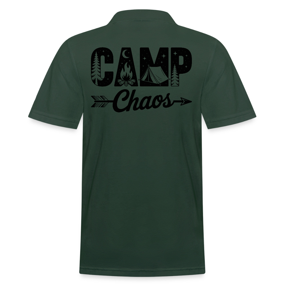 CAMP CHAOS | Männer Poloshirt - Tannengrün