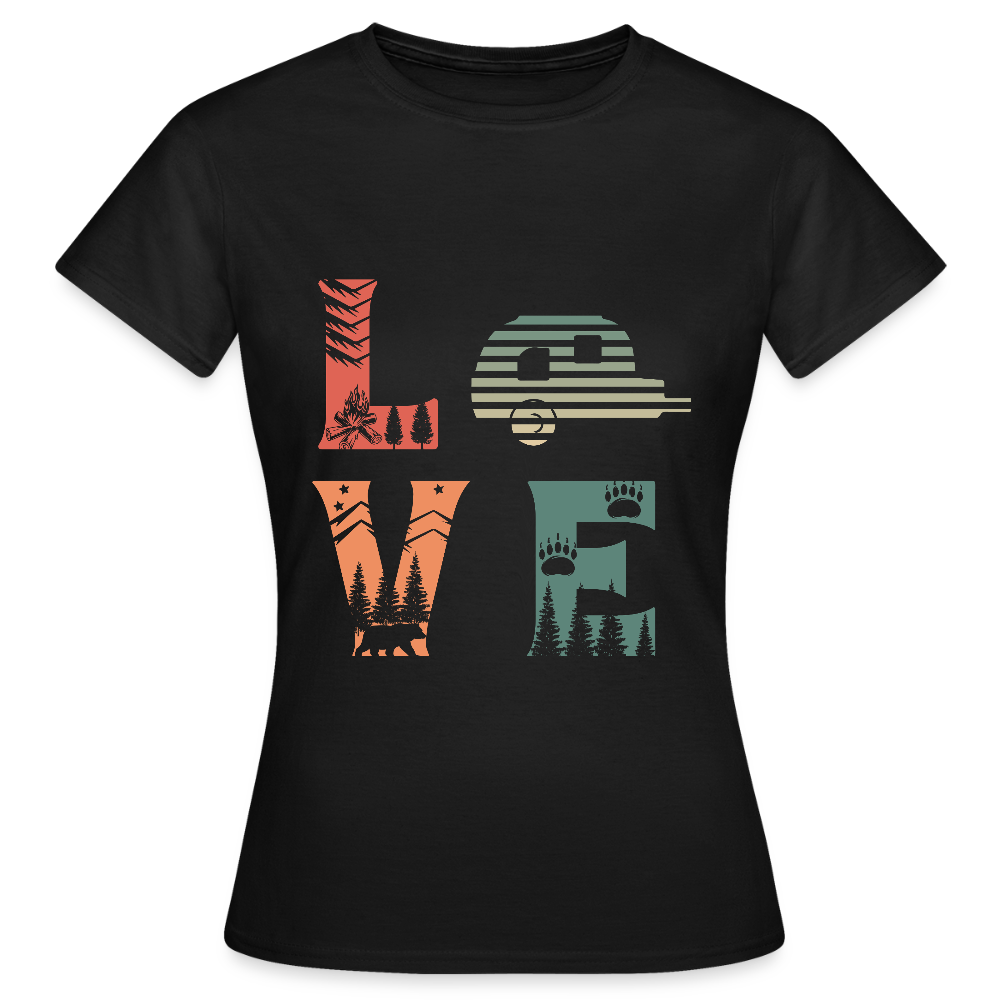 LOVE | Frauen T-Shirt - Schwarz