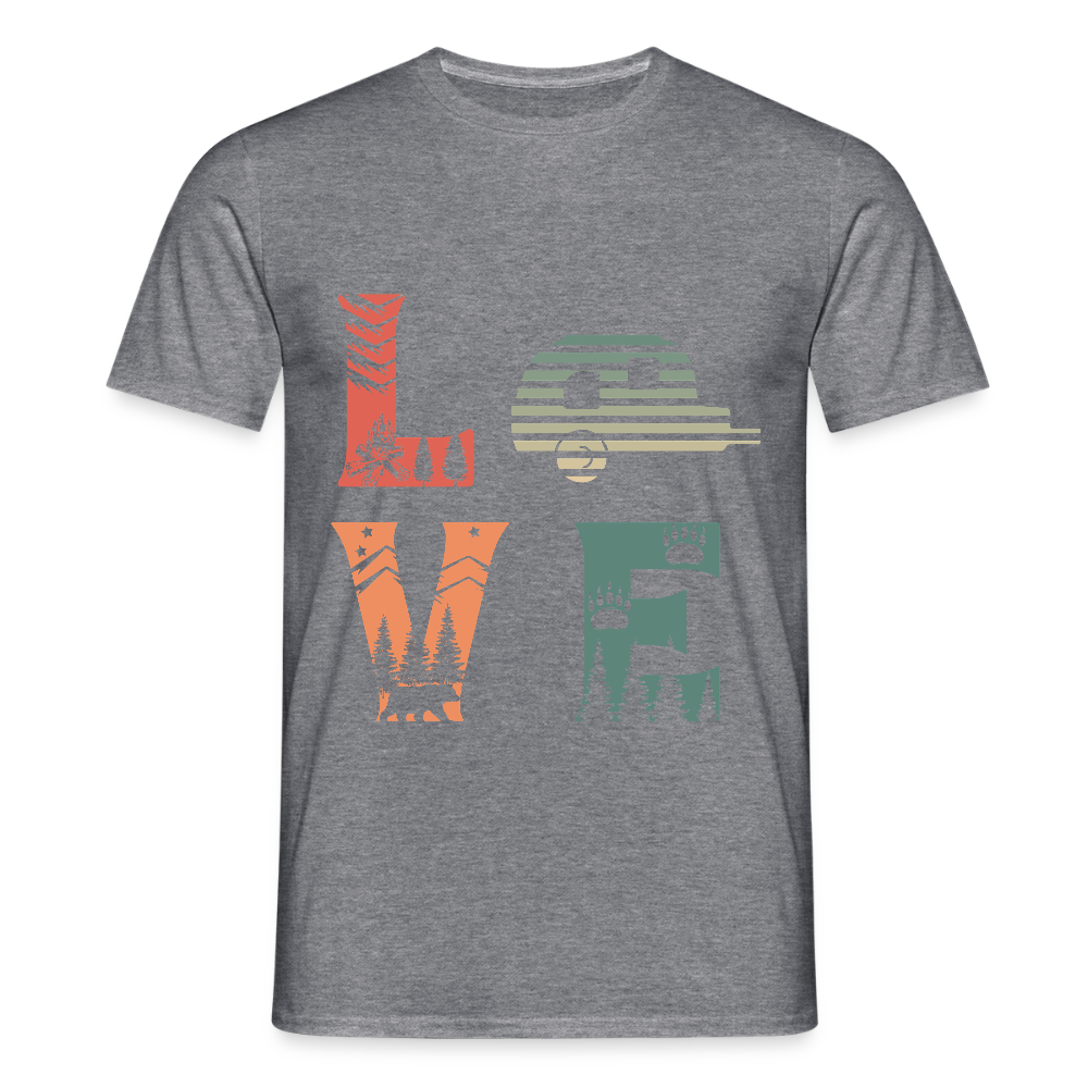 LOVE | Männer T-Shirt - Graphit meliert