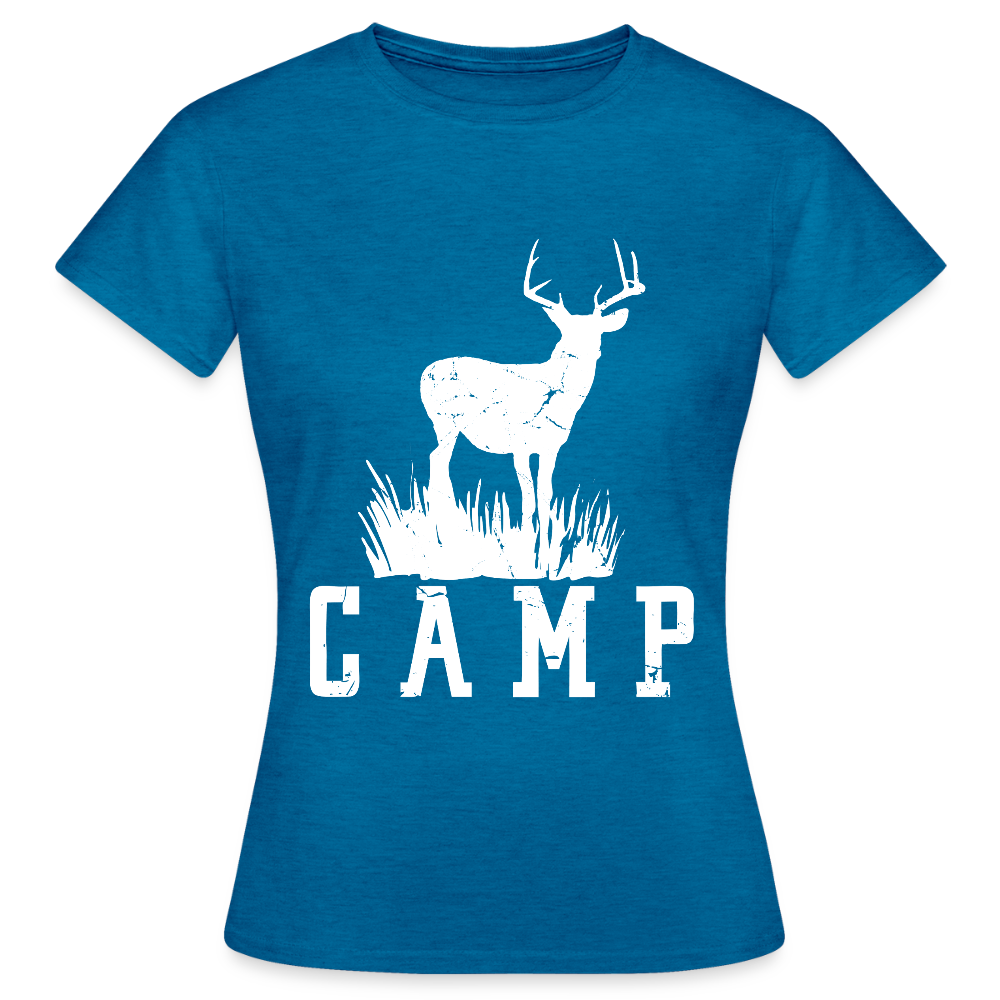 Camp | Frauen T-Shirt - Antikblaues Saphir meliert