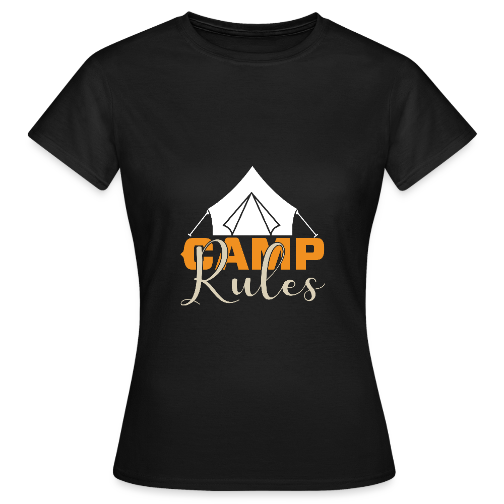 CAMP RULES | Frauen T-Shirt - Schwarz