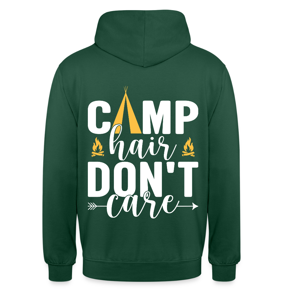 CAMP HAIR DON´T CARE | Unisex Hoodie - Flaschengrün