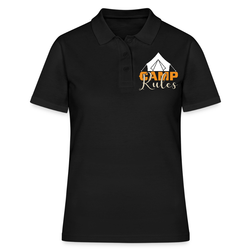 CAMP RULES | Frauen Polo Shirt - Schwarz