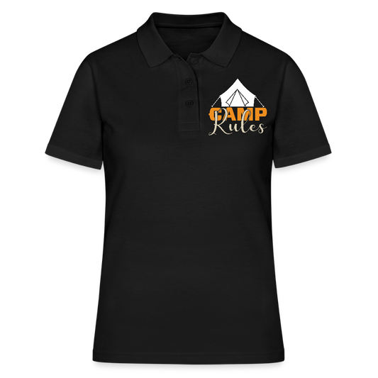 CAMP RULES | Frauen Polo Shirt - Schwarz