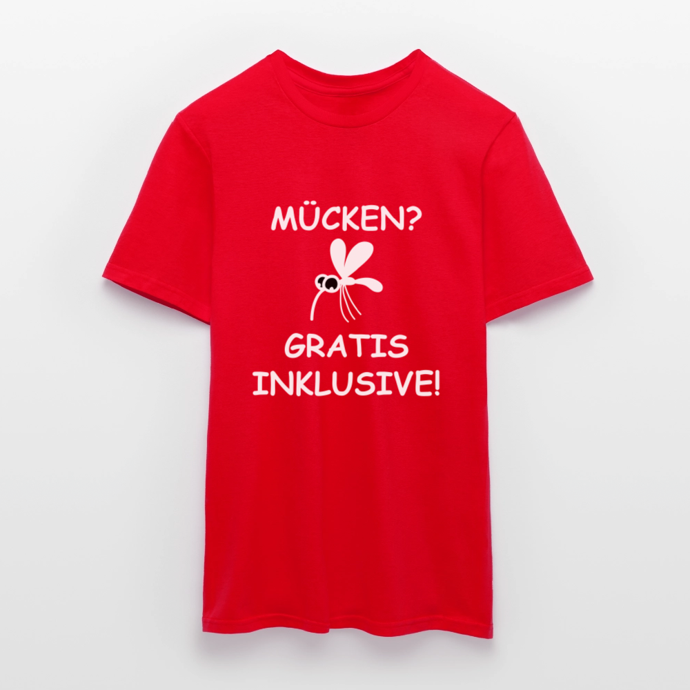 MÜCKEN? GRATIS INKLUSIVE! | Männer T-Shirt - Rot