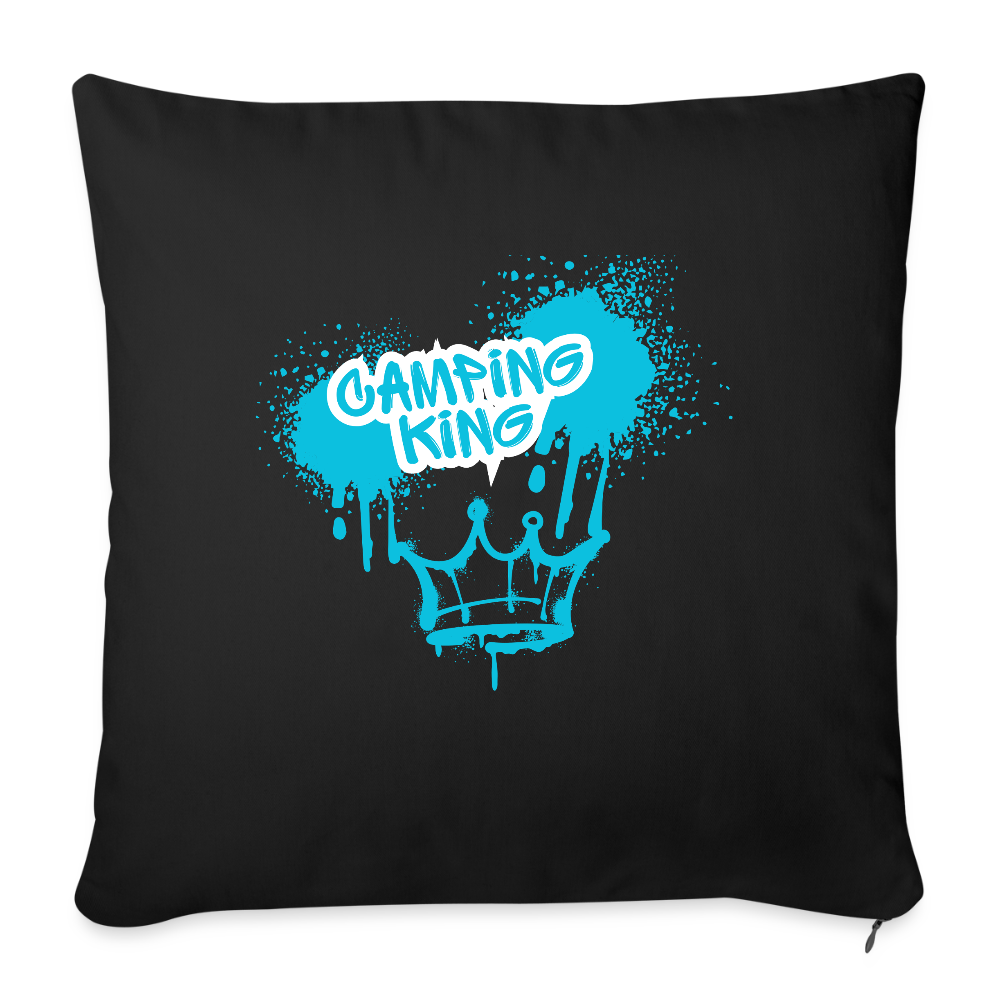 CAMPING KING | Sofakissenbezug 44 x 44 cm - Schwarz