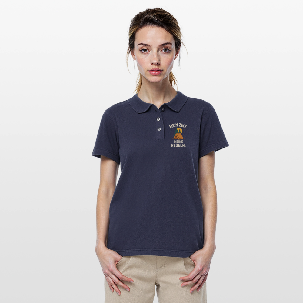 Mein Zelt. Meine Regeln. | Frauen Polo Shirt - Navy
