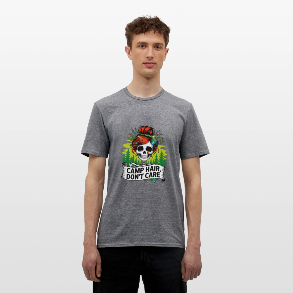 CAMP HAIR, DON´T CARE | Männer T-Shirt - Graphit meliert