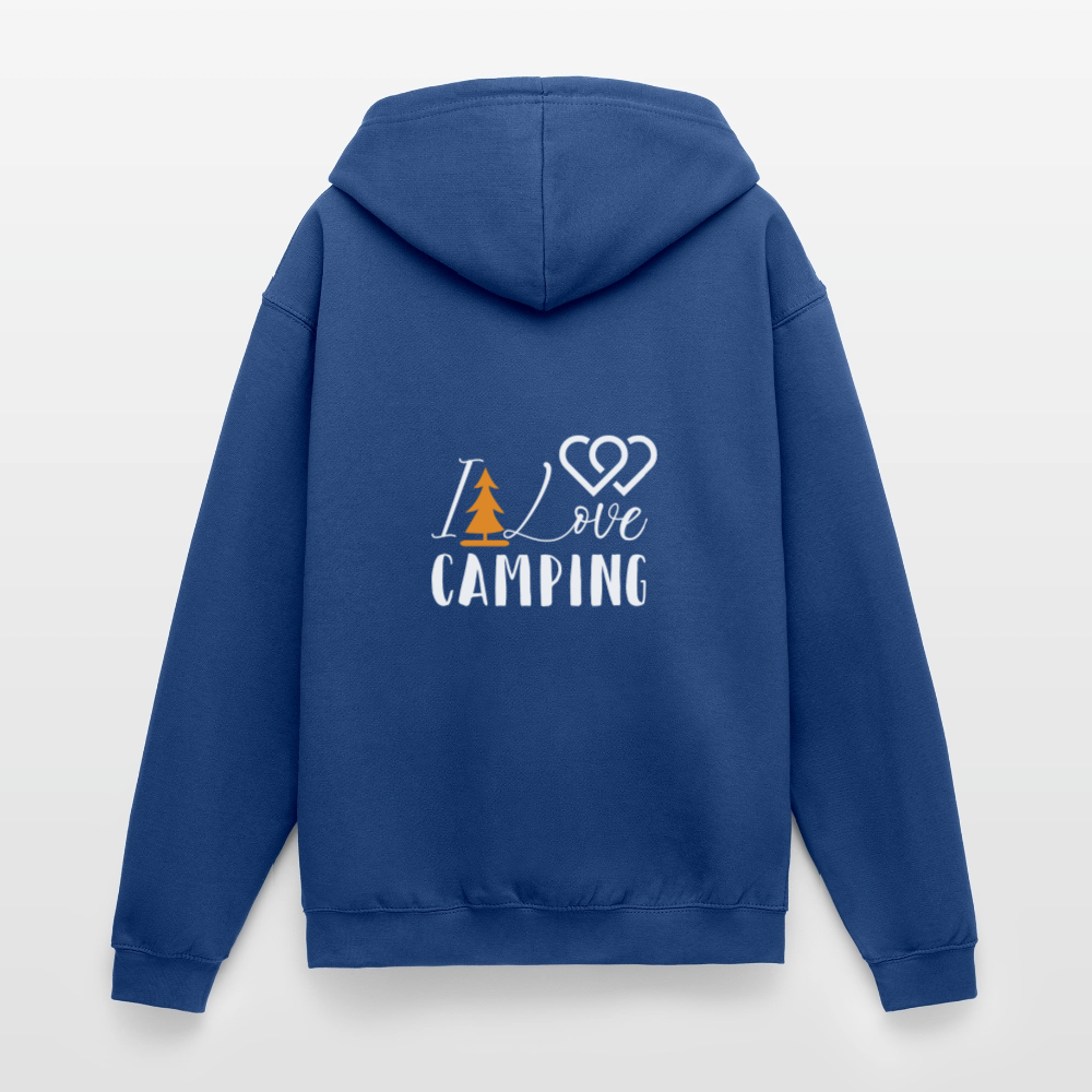 I LOVE CAMPING | Unisex Kapuzenjacke - Royalblau
