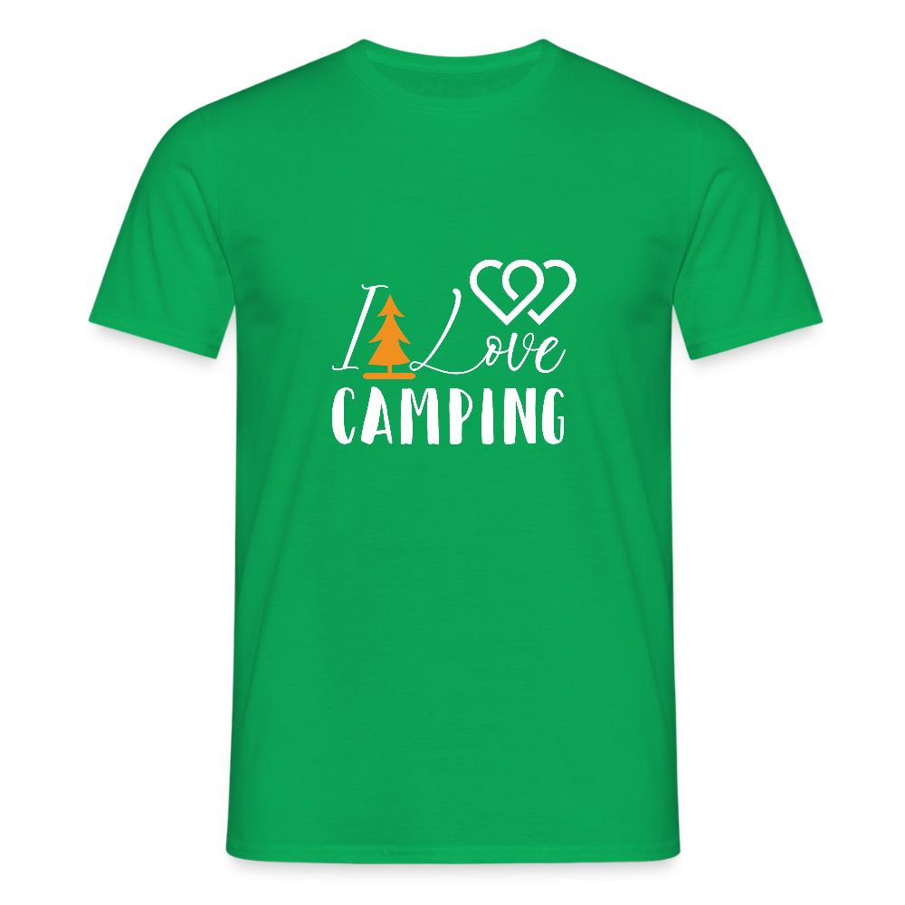 I LOVE CAMPING | Männer T-Shirt - Kelly Green