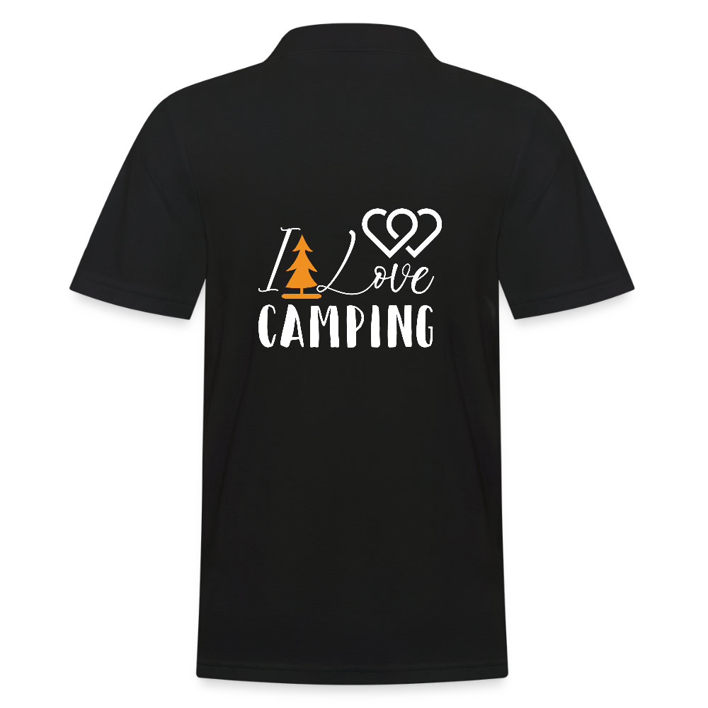 I LOVE CAMPING | Männer Poloshirt - Schwarz
