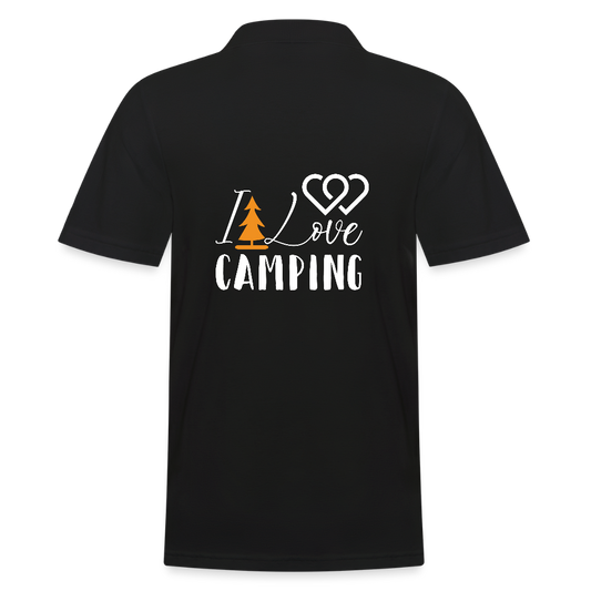 I LOVE CAMPING | Männer Poloshirt - Schwarz