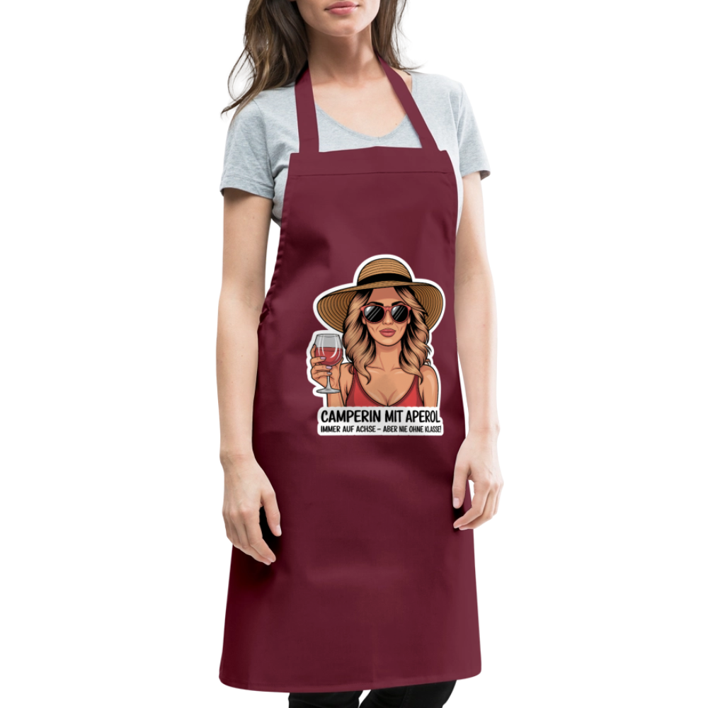 Camperin mit Aperol | Kochschürze - Bordeaux