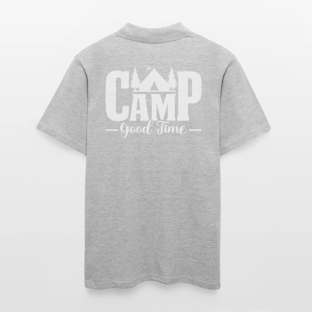 CAMP -GOOD TIME- | Männer Poloshirt - Grau meliert