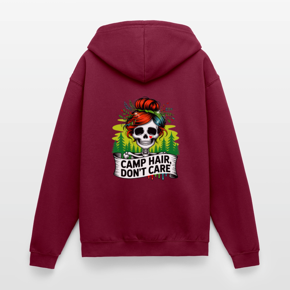 CAMP HAIR, DON´T CARE | Unisex Kapuzenjacke - Bordeaux