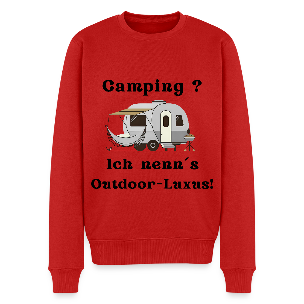 Camping? ich nenn´s Outdoor - Luxus | Männer Premium Pullover - Rot