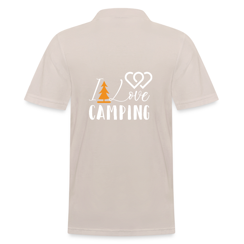 I LOVE CAMPING | Männer Poloshirt - Beige