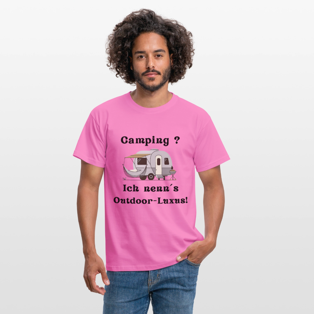 Camping? Ich nenn´s Outdoor - Luxus! | Männer T-Shirt - Pink