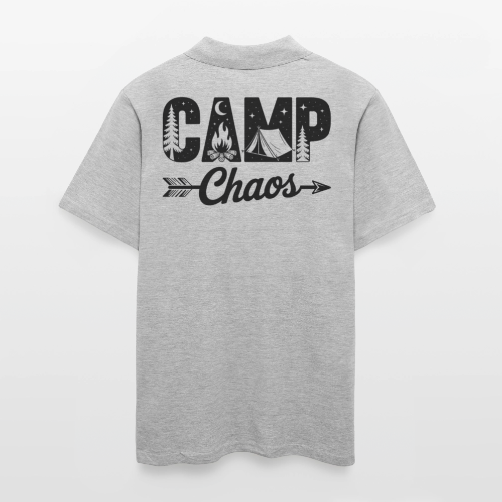 CAMP CHAOS | Männer Poloshirt - Grau meliert