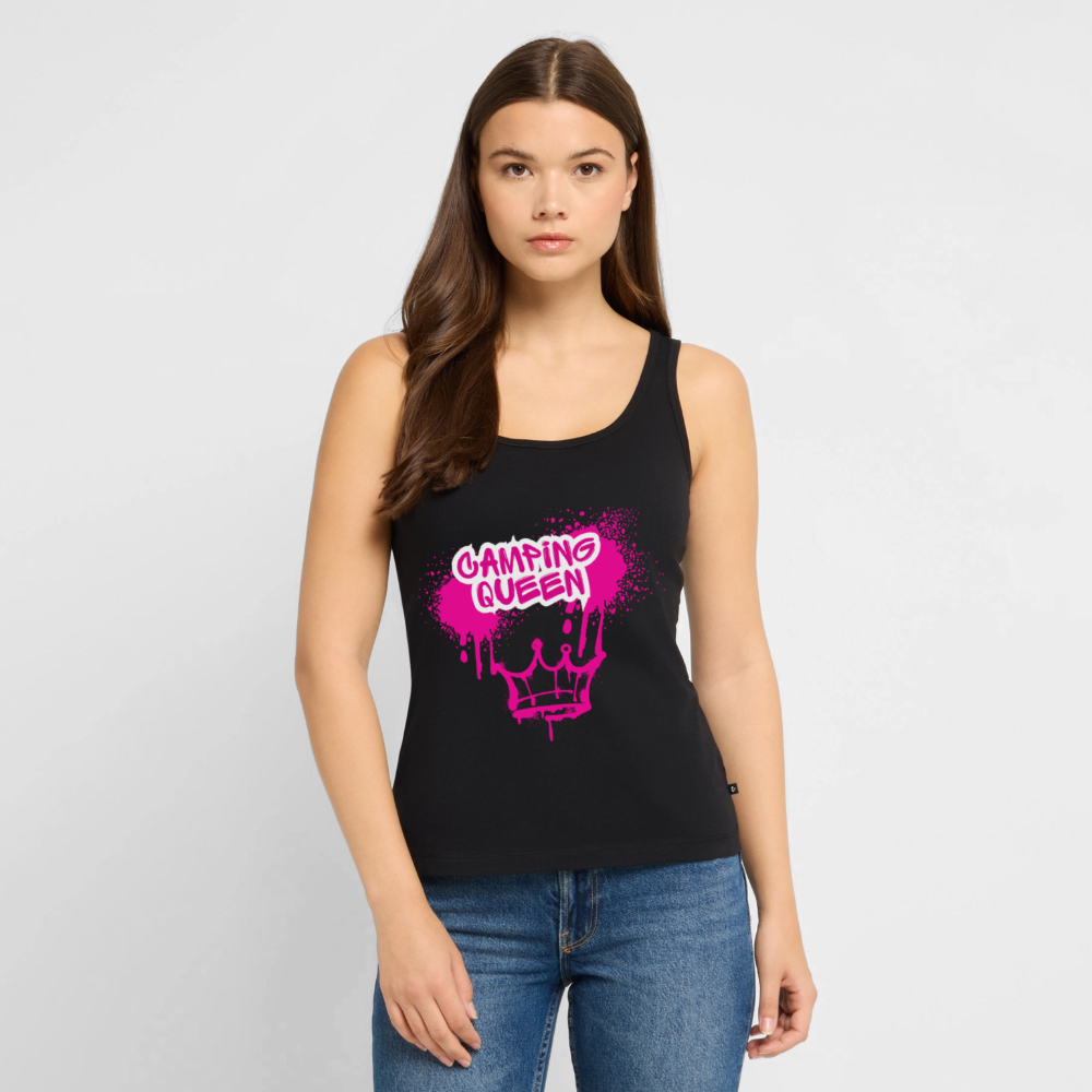 CAMPING QUEEN | Frauen Premium Tank Top - Schwarz