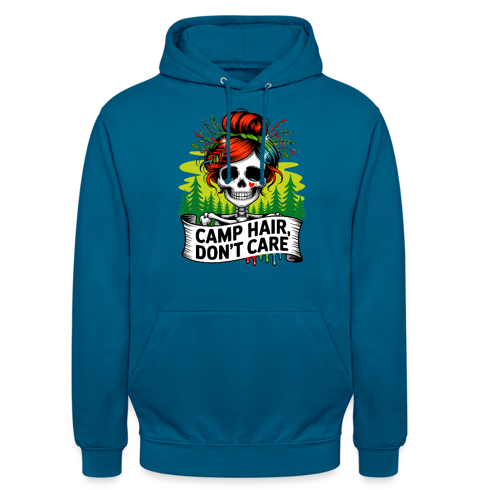 CAMP HAIR, DON´T CARE | Unisex Hoodie - Tiefseeblau 