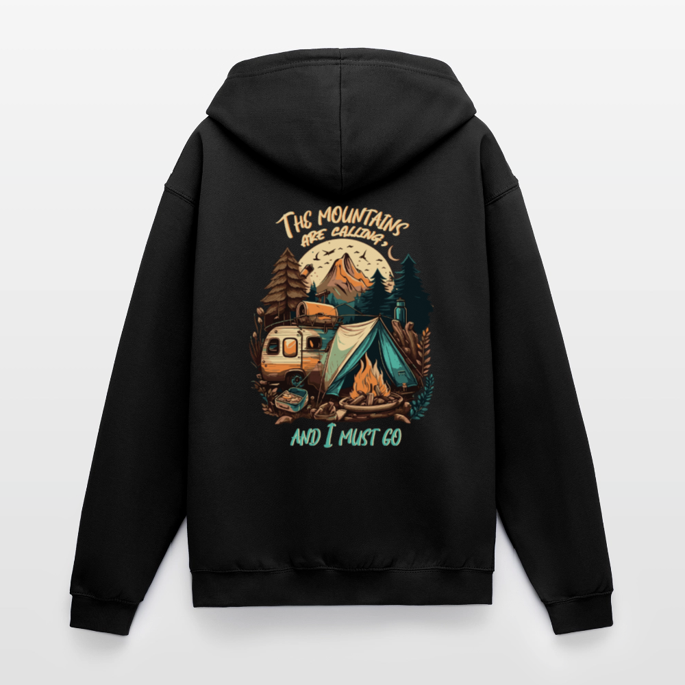 THE MOUNTAINS ARE CALLING | Unisex Kapuzenjacke - Schwarz