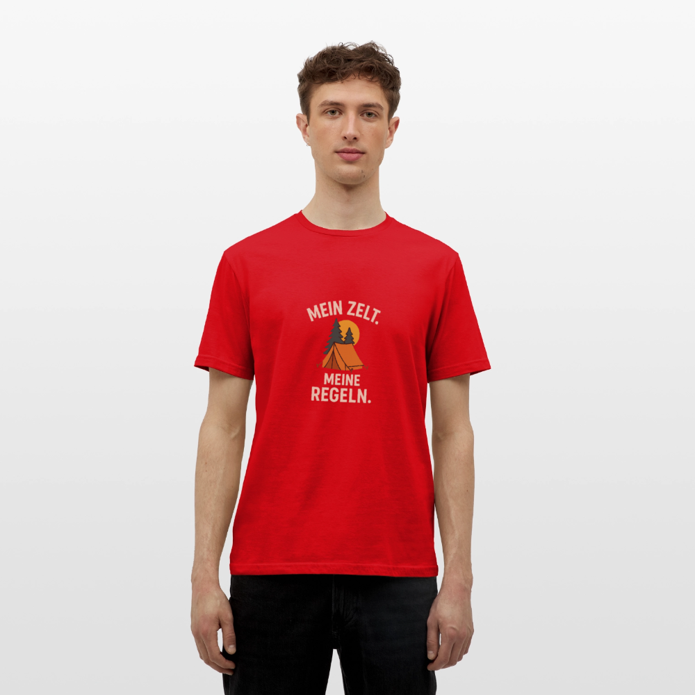 Mein Zelt. Meine Regeln. | Männer T-Shirt - Rot