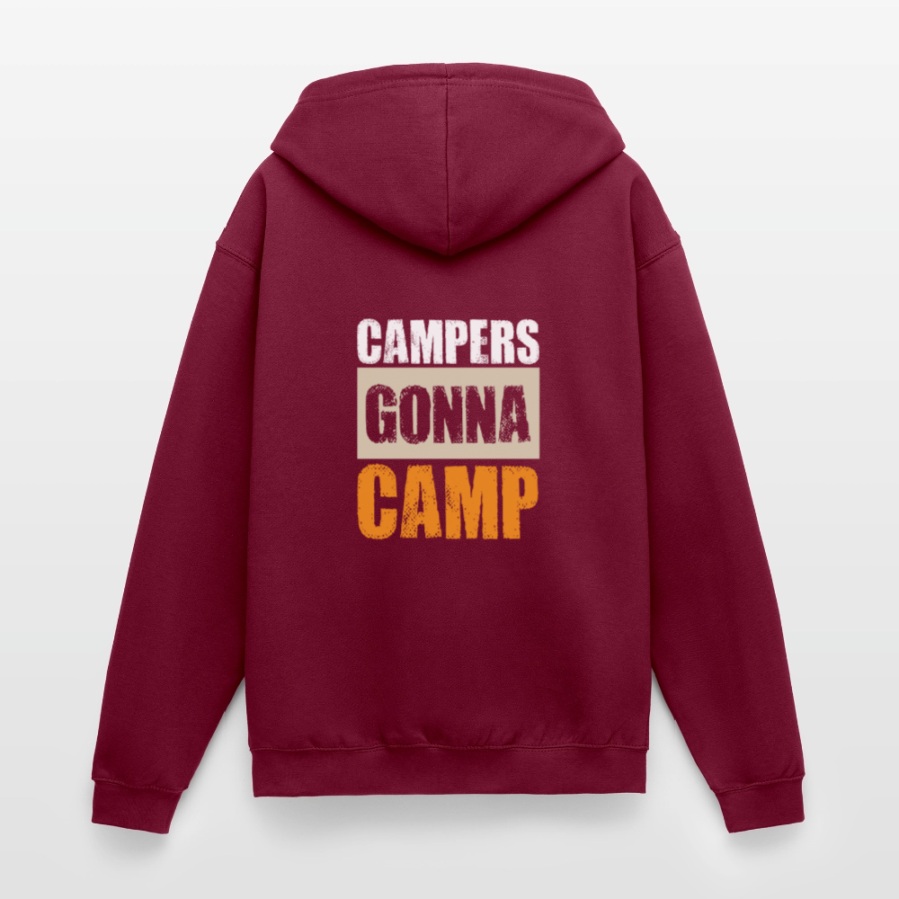 CAMPERS GONNA CAMP | Unisex Kapuzenjacke - Bordeaux