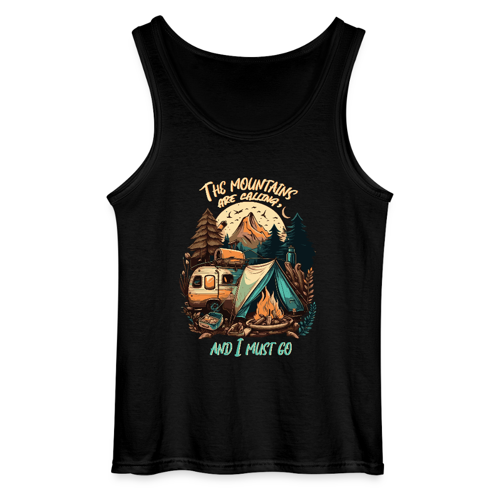 THE MOUNTAINS ARE CALLING | Gildan Männer Tank Top - Schwarz