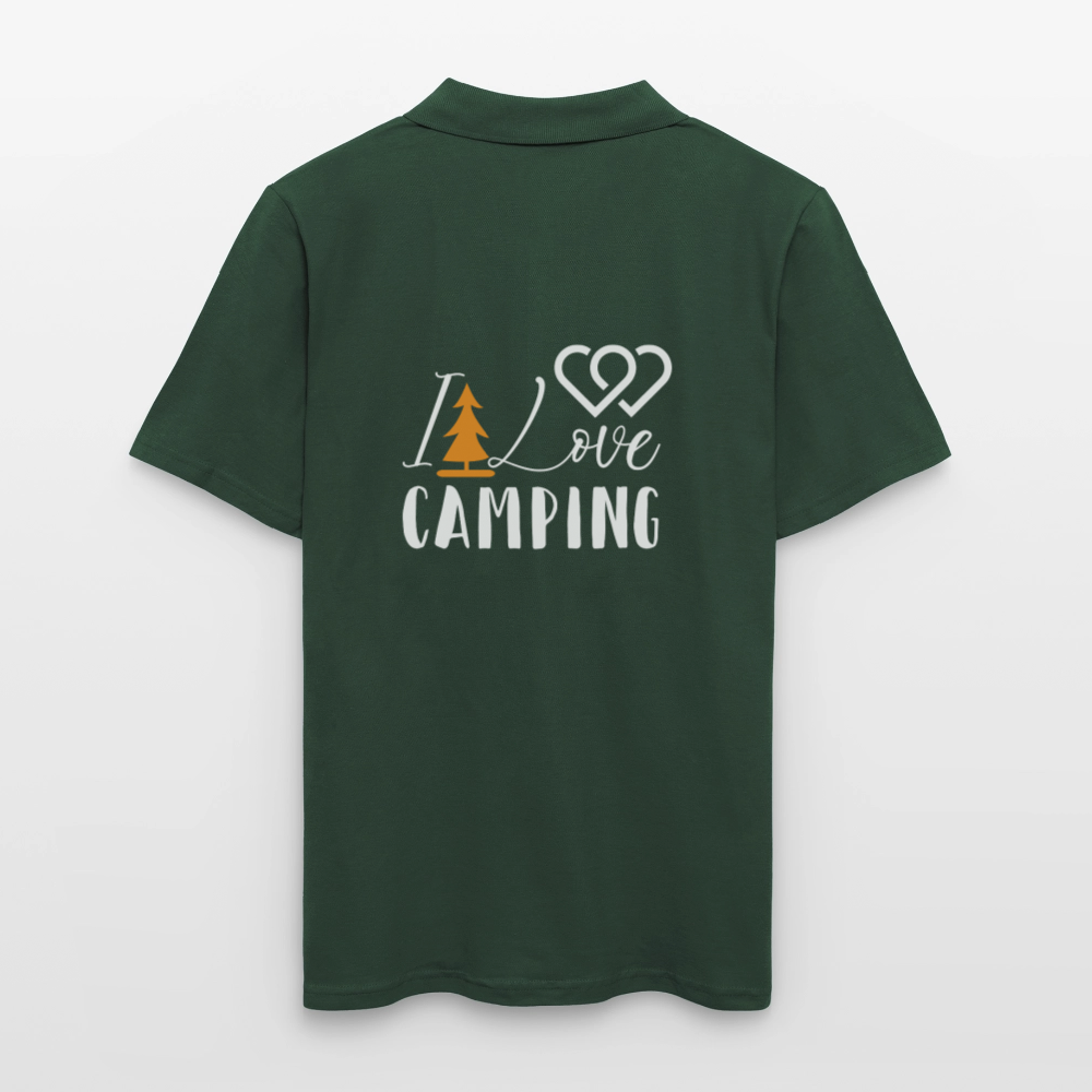 I LOVE CAMPING | Männer Poloshirt - Tannengrün